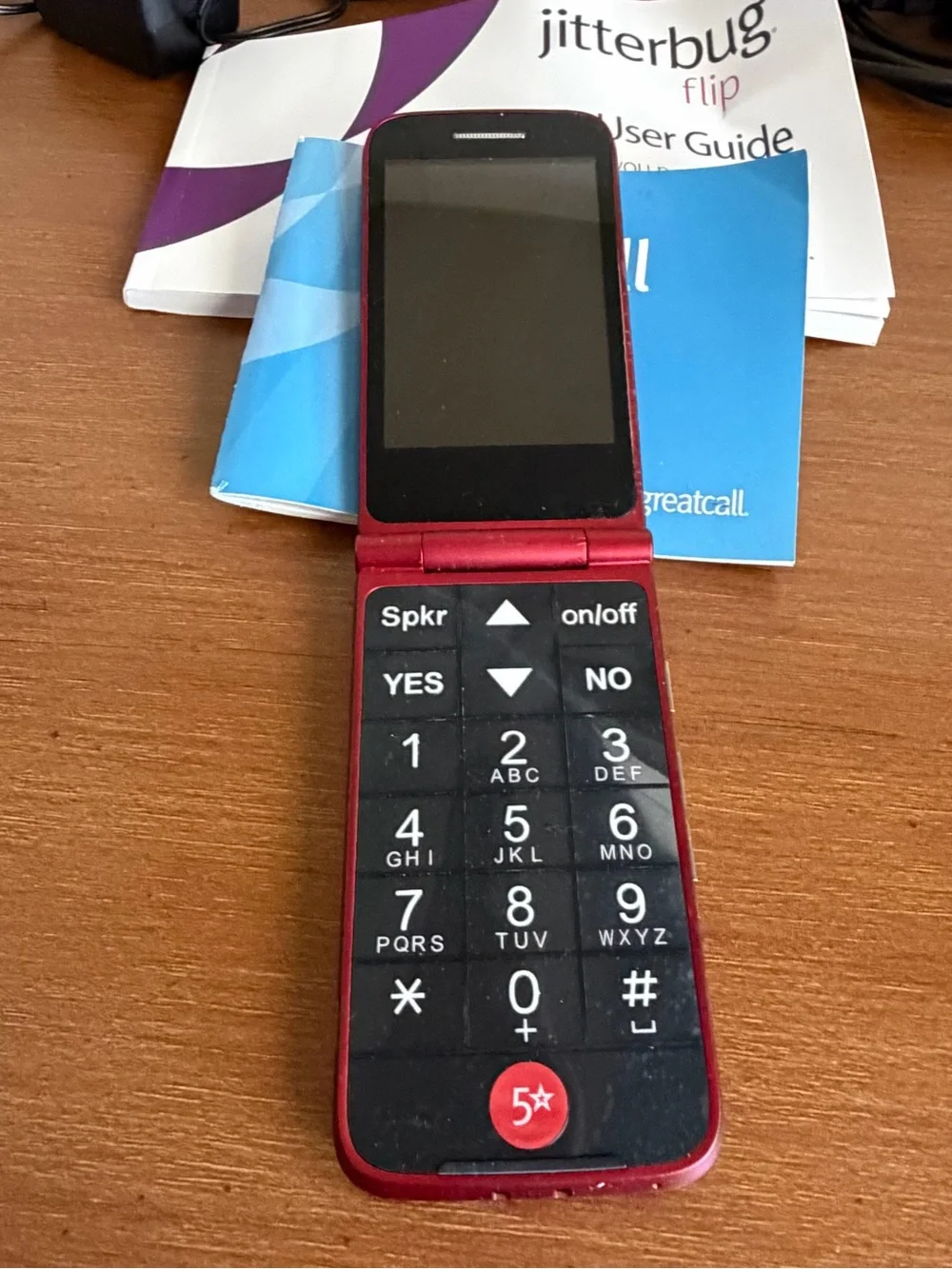 One Touch Easy To Use Jitterbug Flip Phone With Hands Free Great Call Emergency
